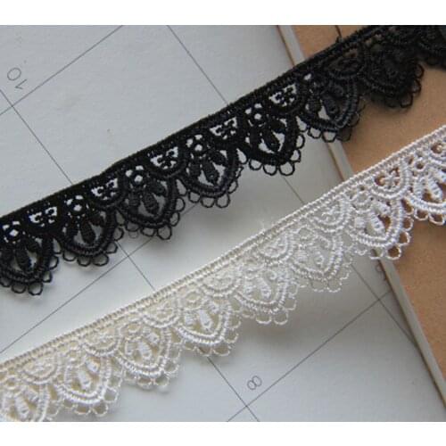 14 yard 1.5cm 0.59" wide beige/black/ivory bracelet necklace water soluble tapes lace trim ribbon ML25L34