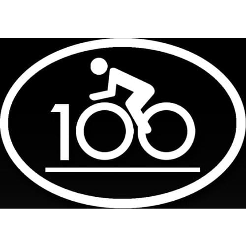 15*10.4cm CYCLING Century 100, 200 or 300, 400 or 500 Miles Cycling Bike Riding Decal Vinyl Car Wrap Decor Decals