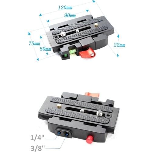 2Pcs P200 Quick Release Clamp QR Plate for Manfrotto 501 500AH 701HDV 503HD 76HD (pack of two)