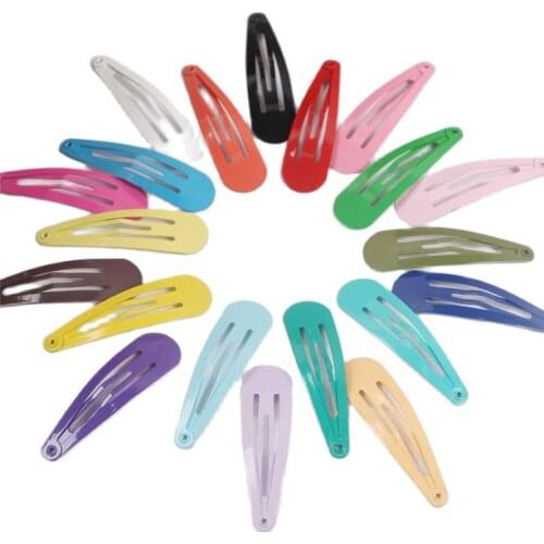 20pcs 5cm Snap Hair Clips Women Girls Hair Clip Pins BB Hairpins Baby Children Metal Barrettes Hair Styling Accessories