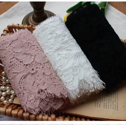 3M/pack Free Shipping Width 15cm DIY Exquisite Classic Eyelash Lace Decoration Embroidery Lace Fabric