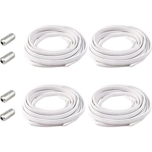 4pcs Accessories Kids Adults Durable Adjustable Easy Use Without Ties Long For Trainers Elastic Shoelaces With Buckles Universal