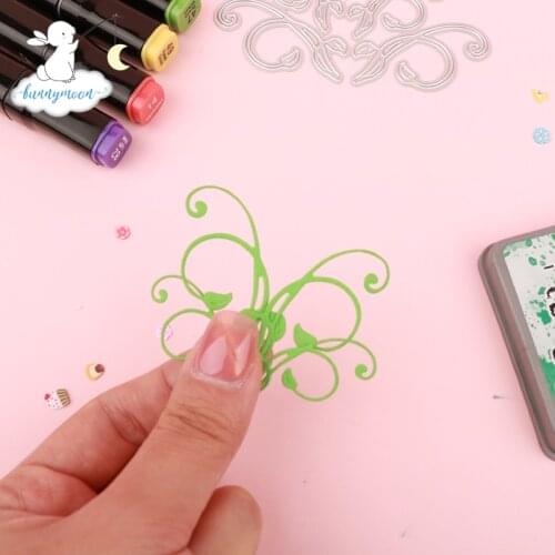 Bunnymoon Leave Metal Cutting Dies Stencils For Scrapbooking Photo Album Decoration Embossing Paper Card Craft