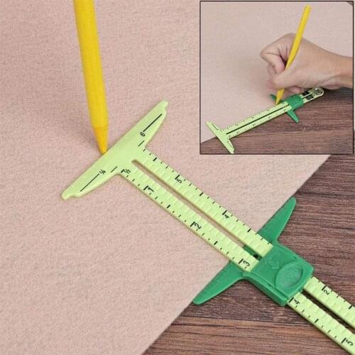 Household DIY Plastic Measurement Tools Ruler 5 in 1 Sliding Gauge Sewing Splicing Tool For Clothes Design Measuring Sewing