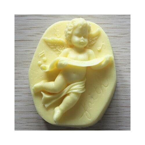 C340 soap mold/handmade soap mold/silicone mold/soap die/candle die little angel