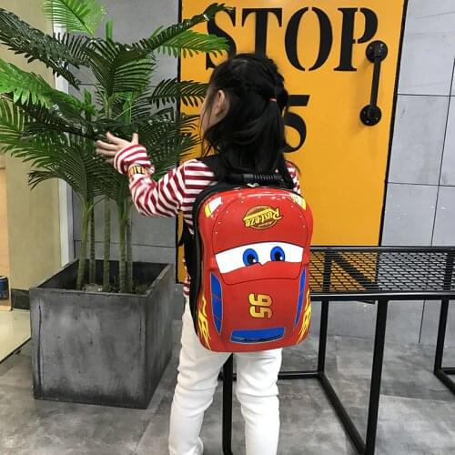 Disney childrens school bag cartoon car princess eggshell bag kindergarten baby backpack student shoulder bag travel backpack
