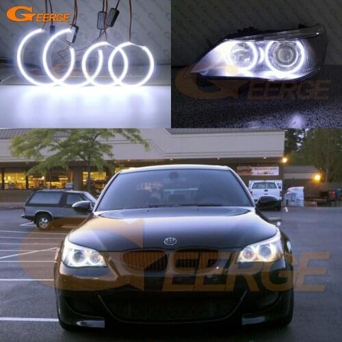 For BMW E60 E61 M5 520i 525i 530i 540i 545i 550i Pre LCI 2003-2007 Ultra bright COB led angel eyes halo rings Day Light