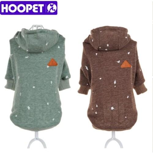HOOPET Clothes for Cats Dogs Personality Ink Pet Printing Skin-friendly Comfortable Casual Hooded Fleece Bulldog
