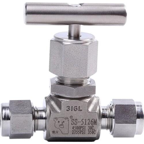 316 Stainless steel Needle valve Shut off valve Valve adapter Metal Gasket Face Seal Fittings