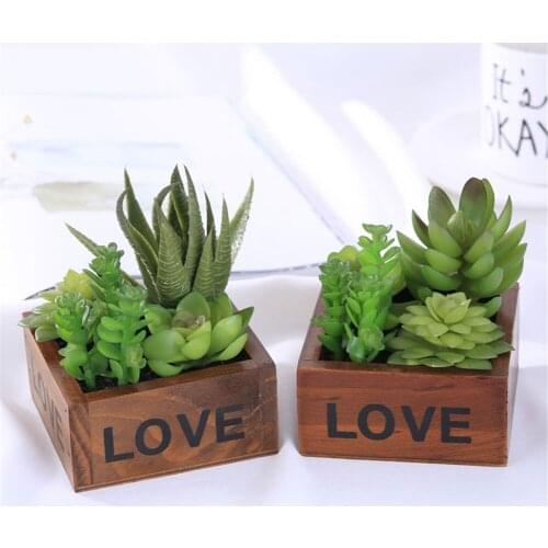 Artificial Plants Floral Flower Silk Wedding Party Bouquet Home Decor With Pot Package With Hemp Desktop Simulation Flowers