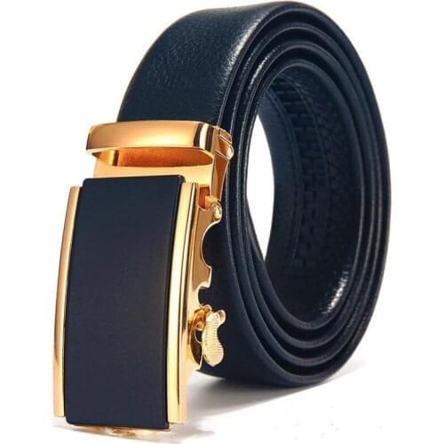 Kemeiqi Mens automatic buckle belt PU imitation leather automatic belt business belt high-end luxury brand beltsfor men classy