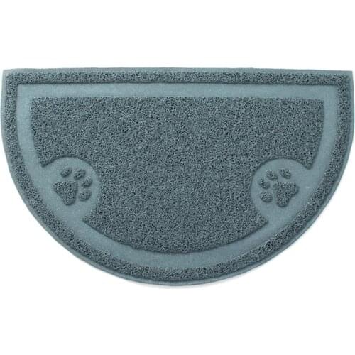Cat Litter Mat Easy to Clean Semi-Circle Cat Food Mat Cat Mat for Trapping Litters