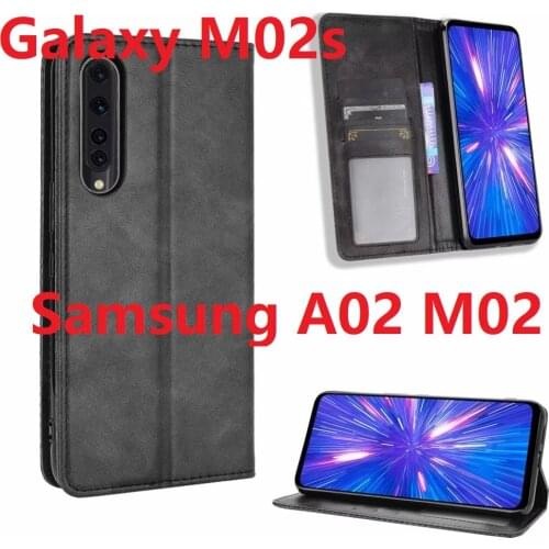 Wallet Leather For Samsung Galaxy A02 M02 M02s Case Book Stand Flip Card Protective Cover