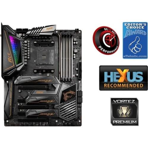 MSI MPG X570 GAMING EDGE WIFI Motherboard ATX, AM4, DDR4, LAN and 802.11AC WIFI, USB 3.2 Gen2, Type-C, M.2, RGB HDMI, AMD RYZEN