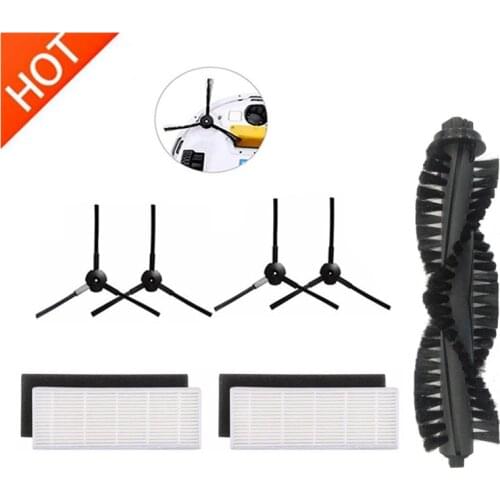 ILIFE a40 a4s Robot Vacuum Cleaner Parts kit for chuwi ilife a4s accessories 1*Main Brush+2*HEPA Filter+2*Sponge+4*Side Brushes