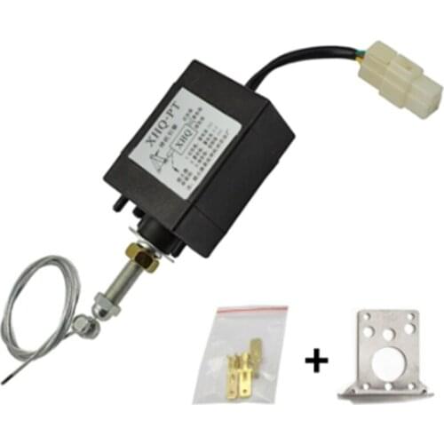 Normally Open DC 12V/24V Diesel Engine Flame Out Device Engine Stop Solenoid Valve XHQ-PT Power on Pull Type Flameout Magnetic