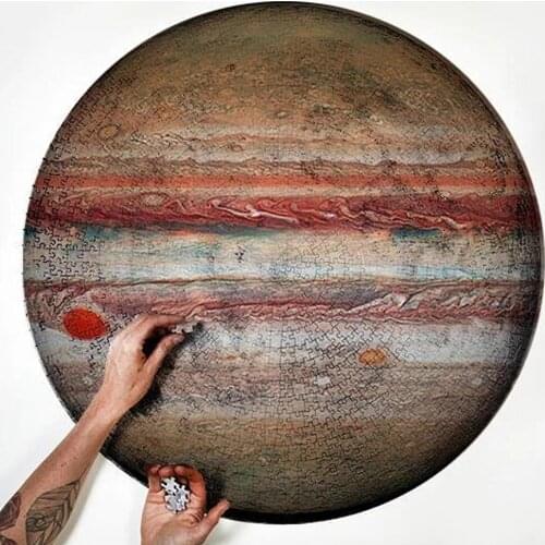 3D Round Planet Jigsaw Puzzle 1000 Pieces Difficult Challenging Board Puzzle Game Toys For Adults Children Early Education Toy
