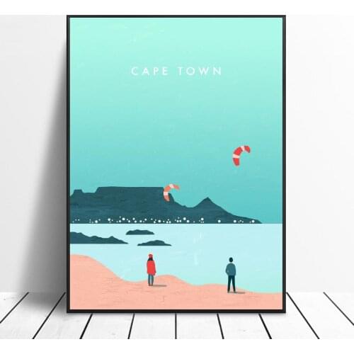 Cape Town Canvas Travel Poster Prints Home Wall Art Decor Painting