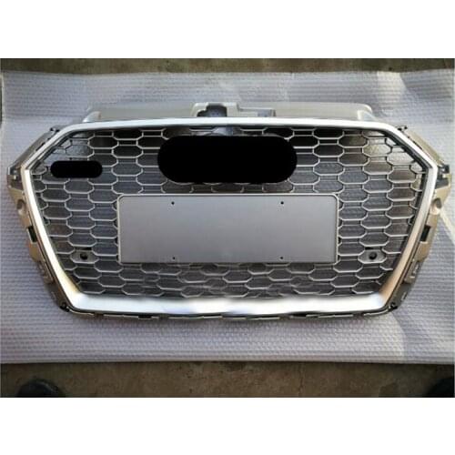 Car Front Bumper Grill Center Grille for Audi A3/S3 8V 2017 2018 2019 (Refit for RS3 Style) Car Front Bumper Grille