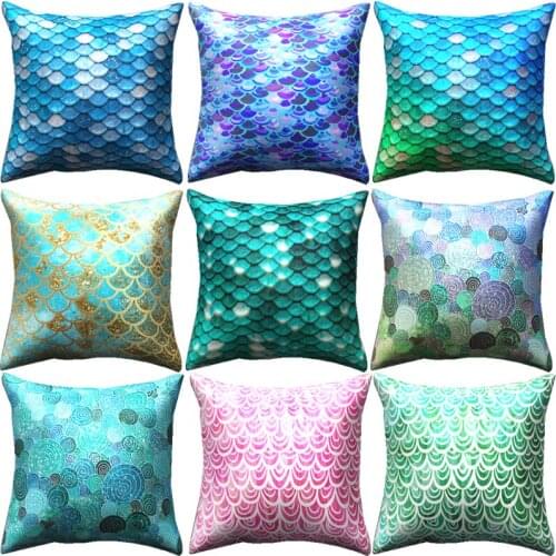 Mermaid fish scale cushion cover Modern geometry pillow cover decorative cushions for sof decorative pillows Home throw pillows