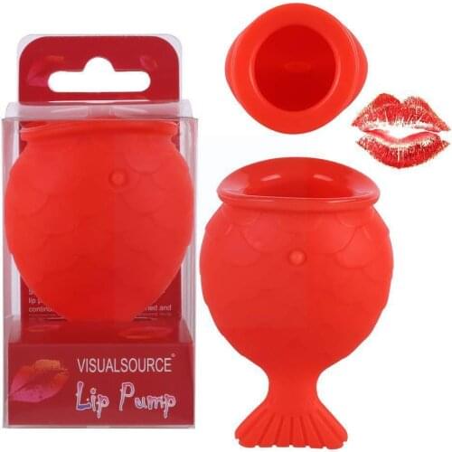 Silicone Women Sexy Full Lip Plumper Fish Shape Lip Nipple Enhancer Lips Plump Tool Device Increase Lip Mouth K4B0