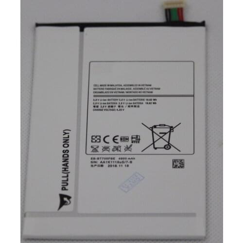 2pcs/lot Battery Replacement EB-BT705FBE For Samsung GALAXY Tab 8.4 S SM T700 T705 5100 mAh Batteries repair
