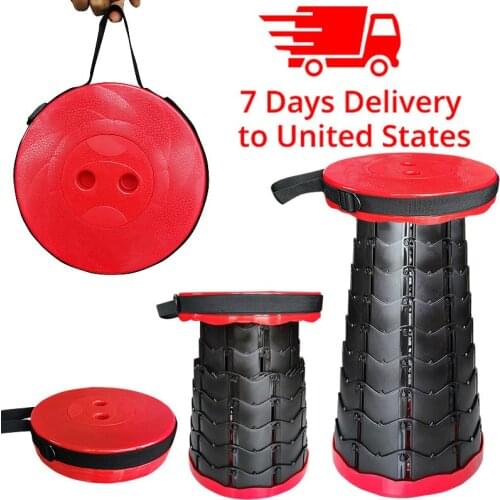 Outdoor Portable Chair Retractable Stool Folding Camping Chair Fishing Trip Picnic 7 Days Arrived in the United States