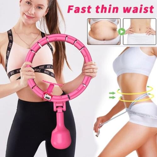 Home Training Smart Sport Hoop With Detachable Adjustable Auto-Spinning Thin Waist Abdominal Exercise Gym Hoop Fitness Equipment
