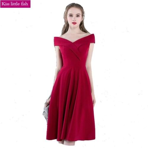 Free Shipping New Dark Red Short Prom Dress Dress for Party Vestidos De Fiesta Elegante
