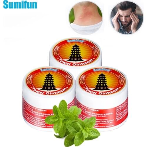 1/2/3pcs Vietnam Gold Tower Ointment Cold Headache Stomachache Dizziness Heat Stroke Mosquito Insect Stings Herbal Oil 10g
