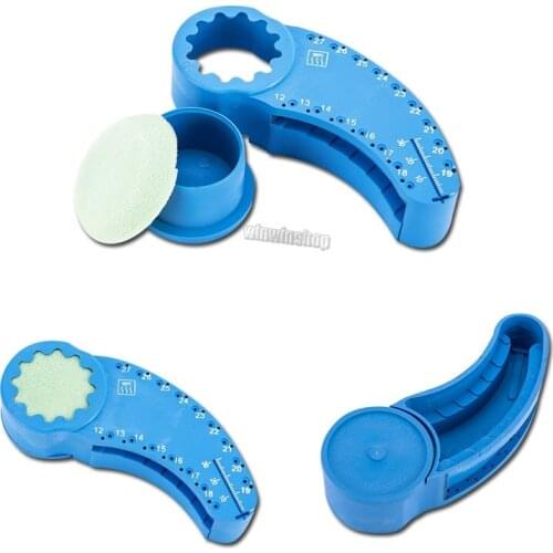 1Pc Dental Block Endo Files Reamer Measure Tools Endodontic Ruler with cleaning cotton