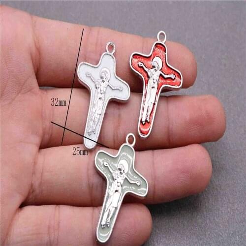 100 religious orthodox cross medal bracelets, religious Orthodox church cross 34 * 24 * 2mm