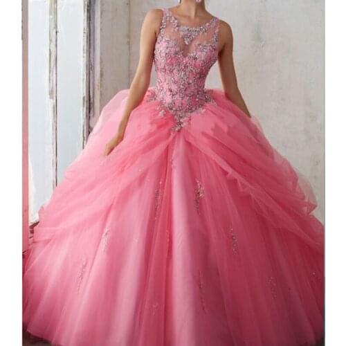 2020 New Arrival Quinceanera Dresses Masquerad Ball Gowns Beads Sequins Tulle Sweet 16 Dresses 15 Years Cheap Quinceanera Gowns