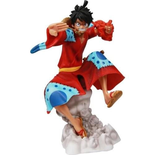 21cm Pirate One Piece Figure Gk Fire Fist Kimono Luffy Figure PVC Action Toy Decoration