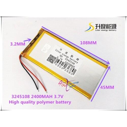 3.7V 2500mAh 3245108 Polymer lithium ion / Li-ion battery for TABLET PC cell phone power bank