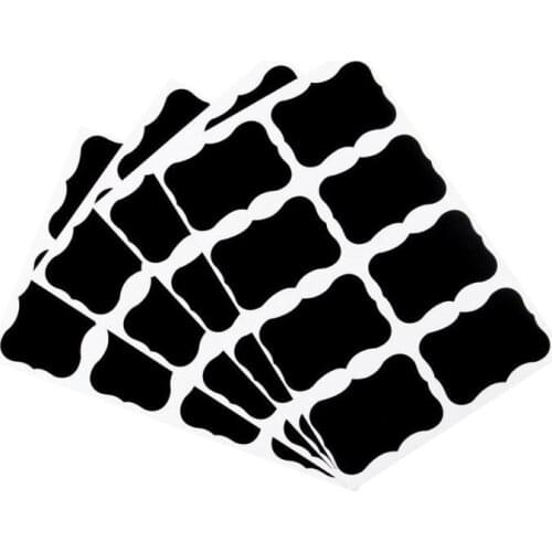 36 Pcs Spice Labels Stickers Kitchen Waterproof Bottles Jam Jar Label Stickers Organizer Chalkboard Wall Sticker Black Tags