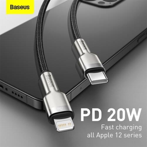 Baseus USB C Cable for iPhone 12 Pro Max PD 20W Fast Charge Cable for iPhone 11 8 Charger USB Type C Cable for Macbook Pro