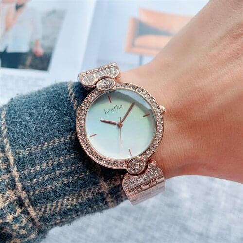 Luxury Diamond Ladies Watches Stainless Steel Material Sapphire Glass Quartz Watch Dial Diameter 35mm relogios horloges mannen