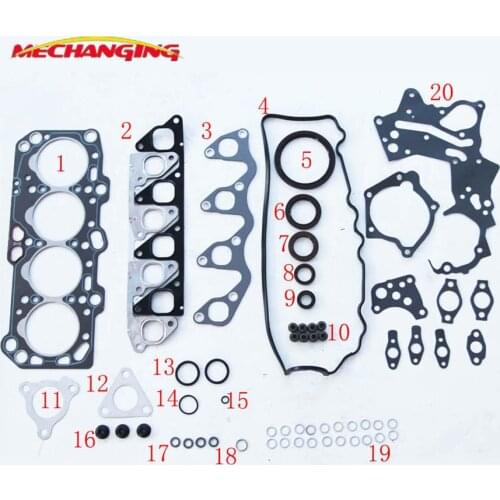 FOR MITSUBISHI LANCER V OR SPACE WAGON 4D68 4D68T Engine Rebuild Kits Auto Engine Parts Full Gasket Set MD971655 51017500