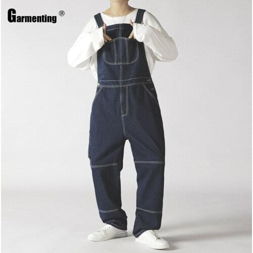 2021 New Summer Mens Fashion Jeans Casual Demin Overalls Skinny Pantalons Leisure Suspender Blue Jeans Trousers Men Clothing
