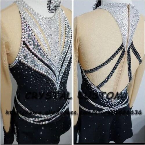 Crystal Custom Figure Skating Dress Girls New Brand Ice Skating Clothes For Competition DR4678
