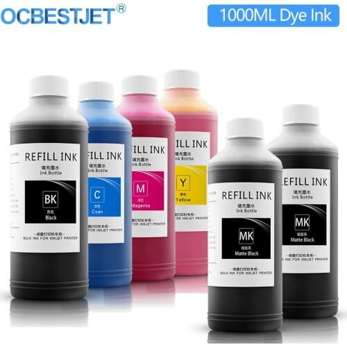 1000ML Dye Ink For Canon PFI 102 104 107 Refill For IPF 500 510 600 610 700 710 650 655 750 755 760 765 670 680 685 770 780 785