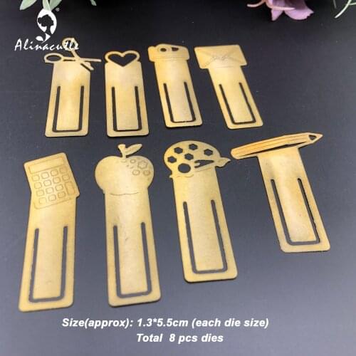 Metal Cutting Dies 8pc Book Mark Paper Clip Set Scrapbooking Paper Craft Handmade Album Card Punch Art Dies