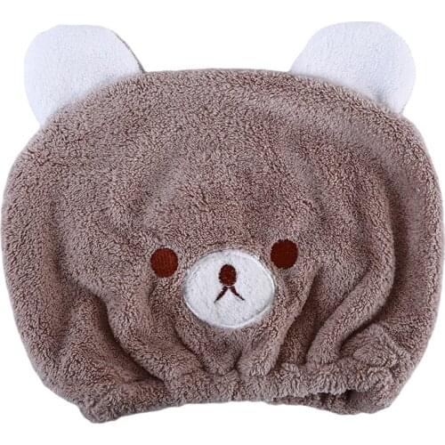 Cute Baby Hair Dry Hat Towel Quick Dry Shower Cap Strong Absorbing Drying Soft Cartoon Children