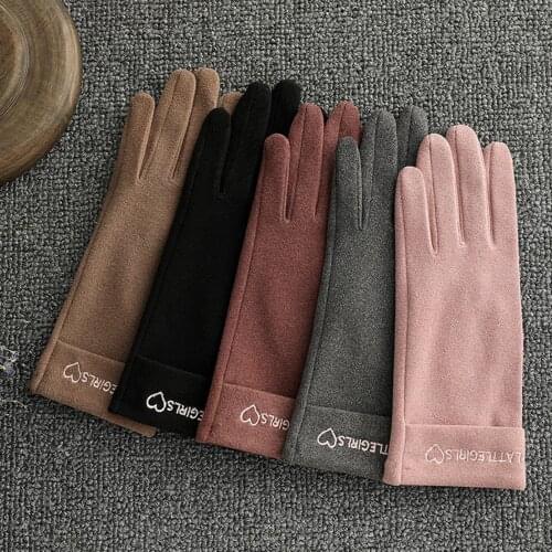 Fashion Winter Women Gloves Windproof Waterproof Internal Plush Warm Lady Mittens Touch Screen Skin-friendly Soft Female Gloves
