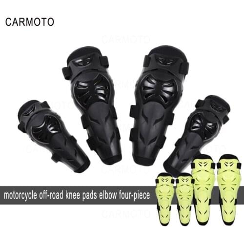 Motorcycle Knee +Elbow Pad Men Protective Gear Knee Gurad Knee Protector Rodiller Equipment Gear Motocross Protector Guards Kit