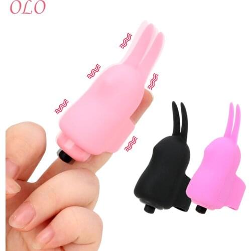 Finger Sleeve Vibrator Female Masturbator Clitoris Stimulation G-Spot Finger Massage Rabbit Ear Tentacitation Sex Toys For Woman