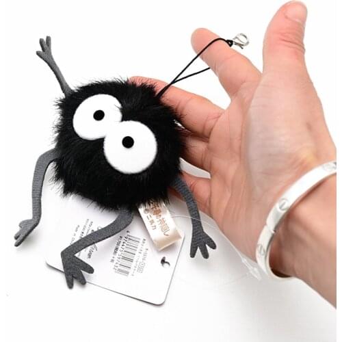 Nime My Neighbor Totoro Fairy Dust Plush Toy Miyazaki Hayao Black carbon Stuffed Pendant Kids Gift decoration