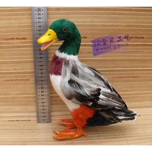 New simulation colourful duck toy polyethylene & furs duck doll gift about 19x14x30cm 0918