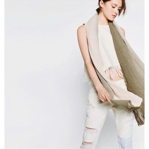 2017 New Brand Design Gradient Color Cotton&Linen Scarf For Women Muslim Hijab Wrinkle Male Shawl Winter Poncho M173